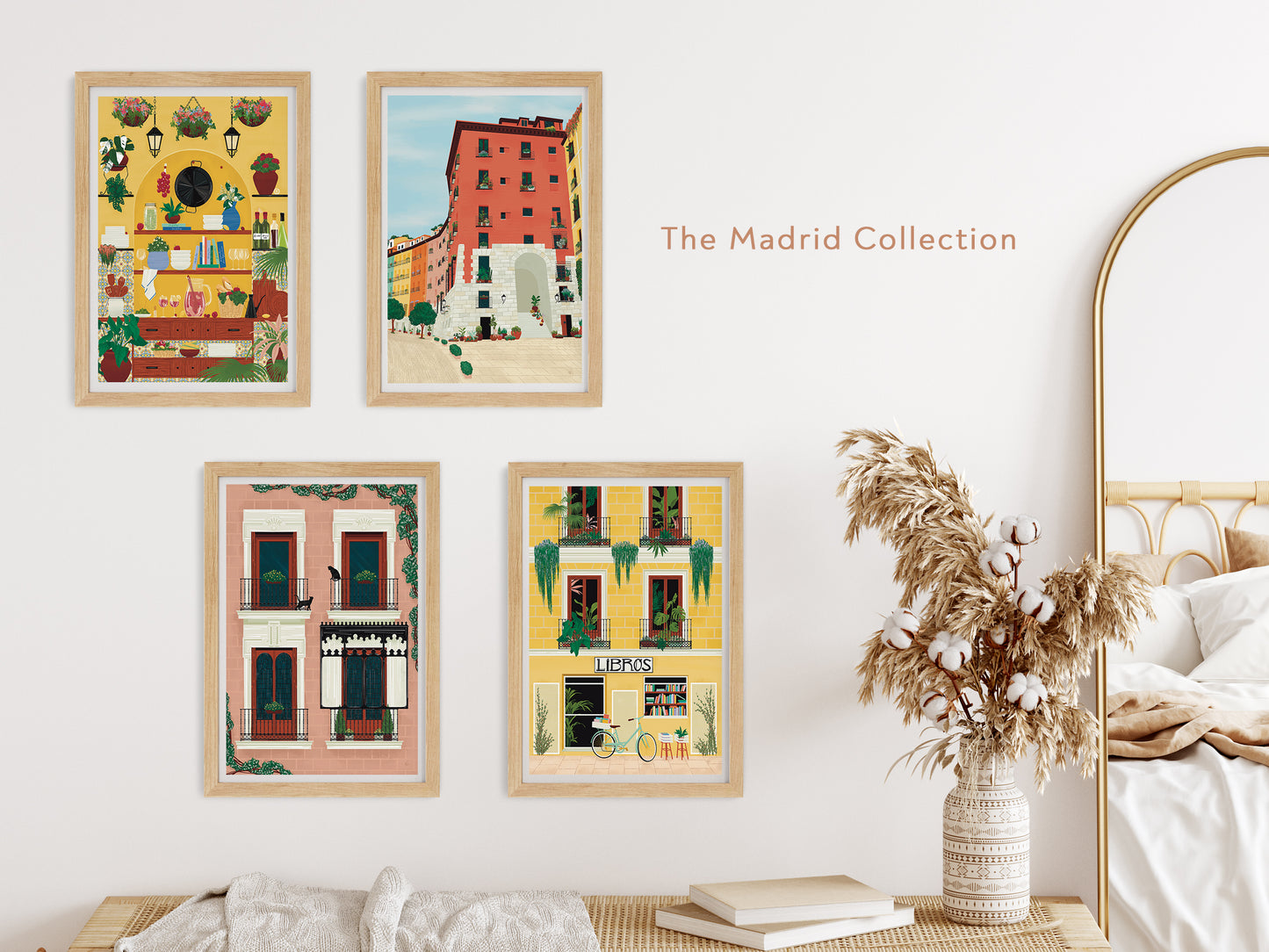 Madrid Libros Bookshop Art Print