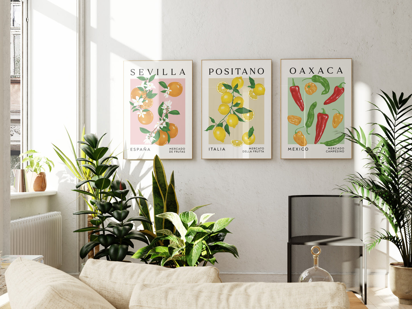 Positano Lemons Art Print