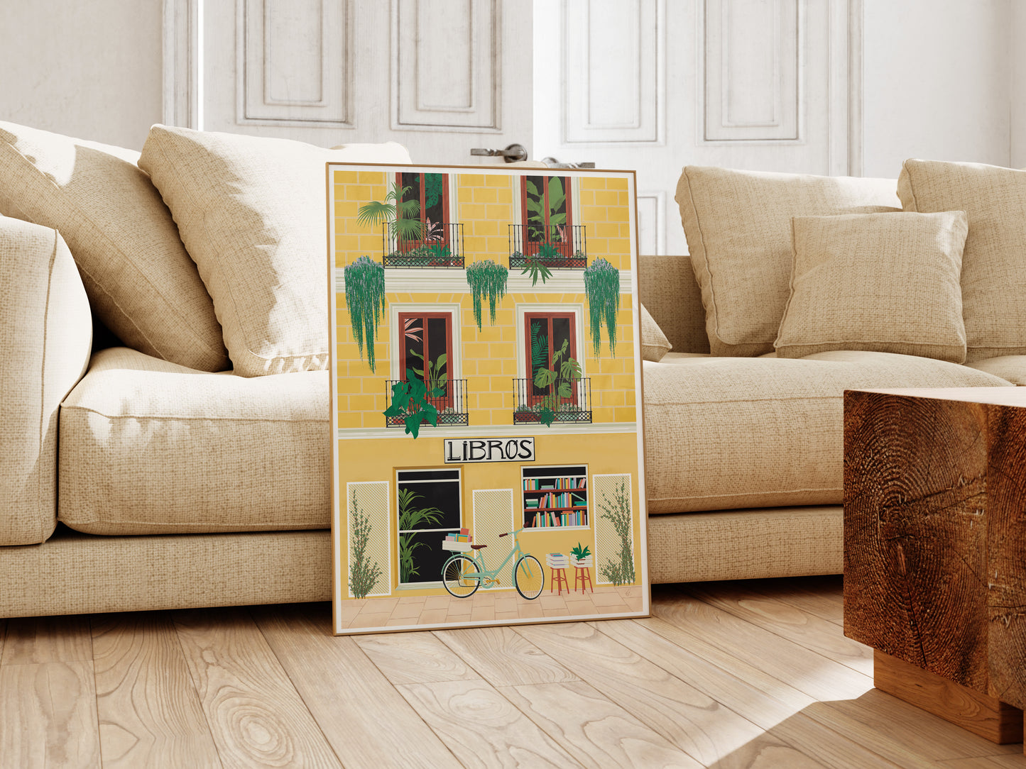 Madrid Libros Bookshop Art Print