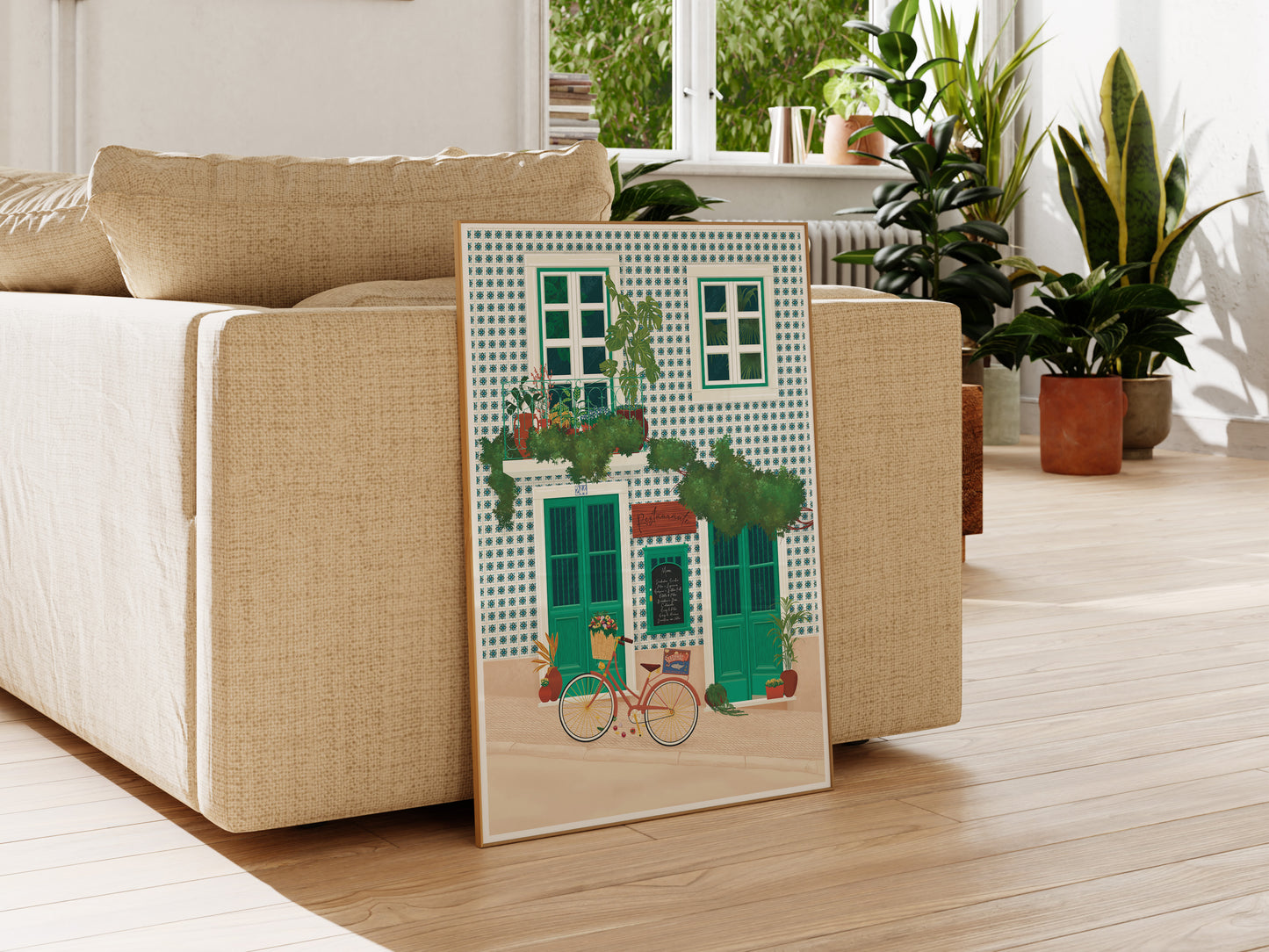 Lisbon Restaurant Art Print