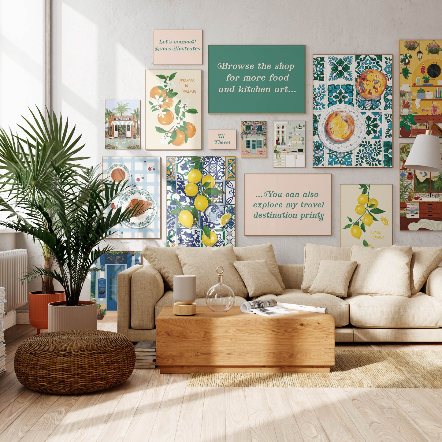 Arepas & Tiles Art Print