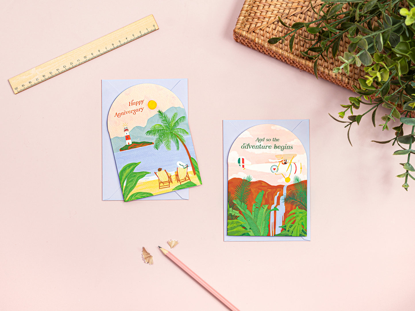 Tropical Anniversary Greeting Card