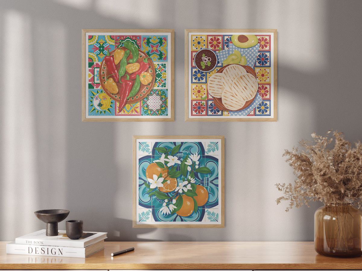 Arepas & Tiles Art Print SUPER SECONDS FESTIVAL