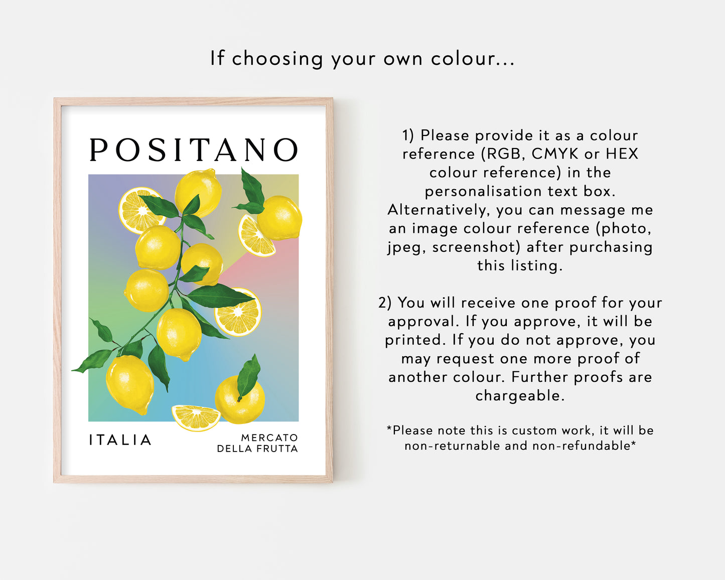 Positano Lemons Art Print