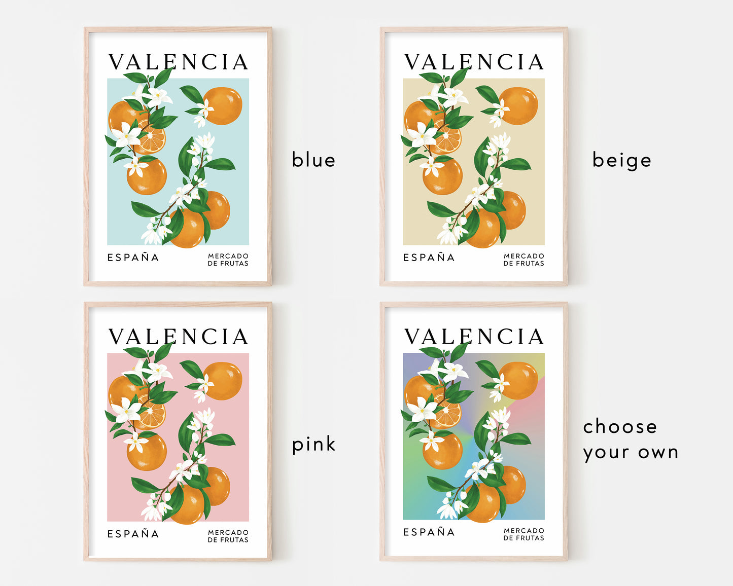 Valencia Oranges Art Print