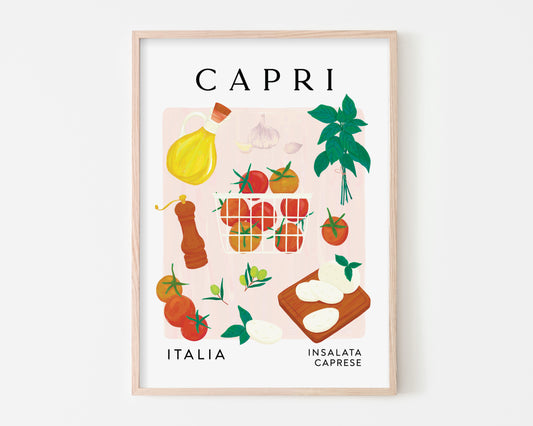 Capri Caprese Salad Art Print