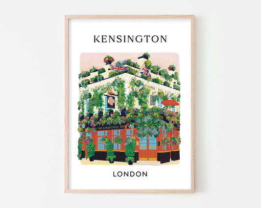 Kensington The Churchill Arms Art Print