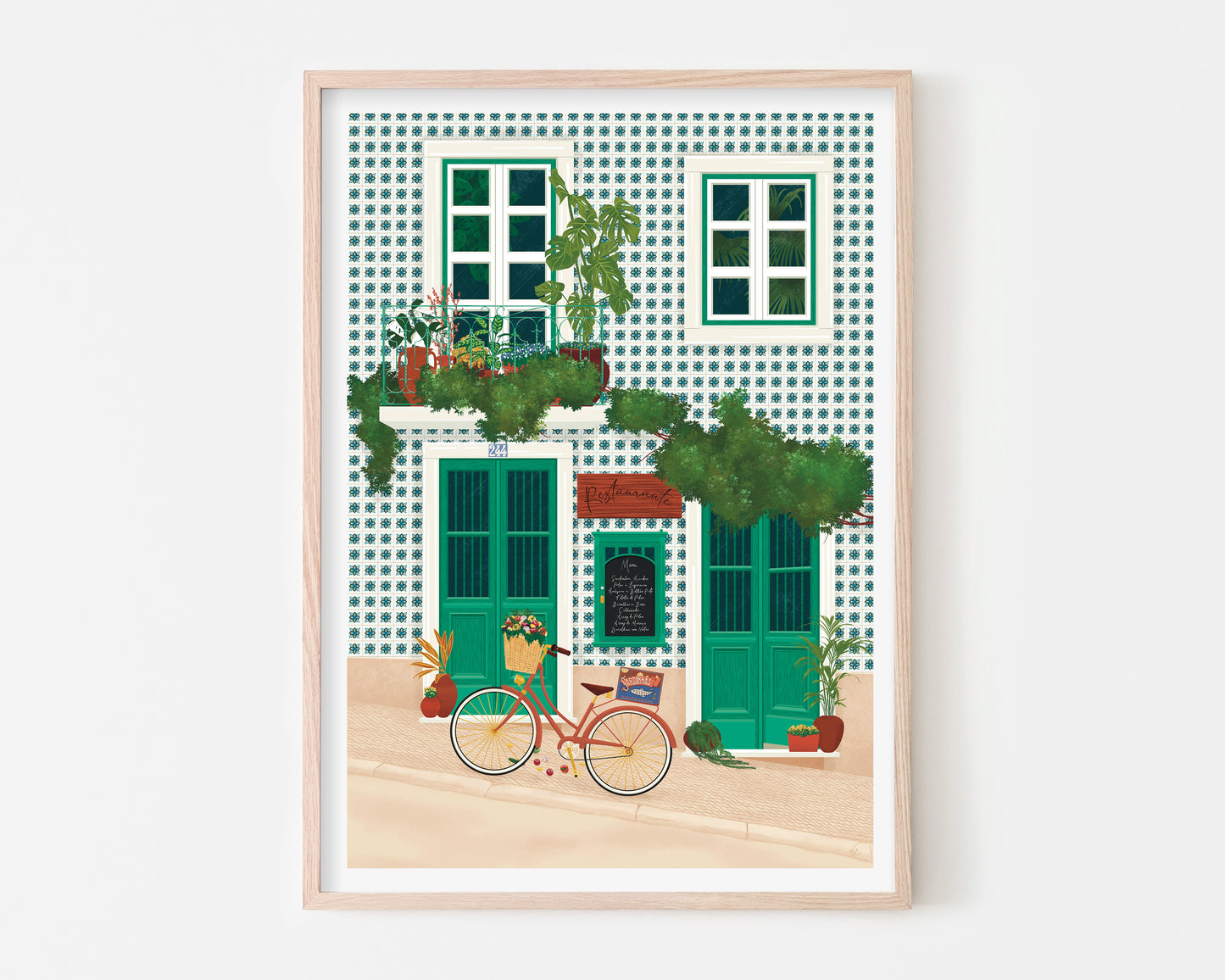 Lisbon Restaurant Art Print