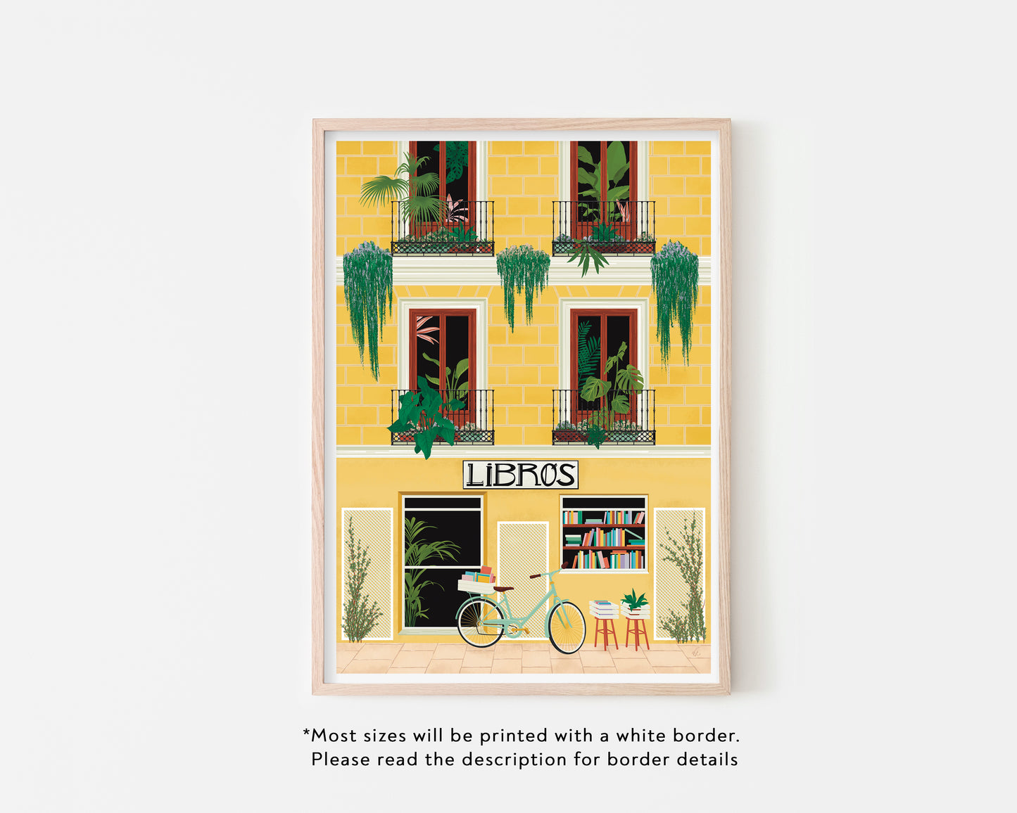 Madrid Libros Bookshop Art Print