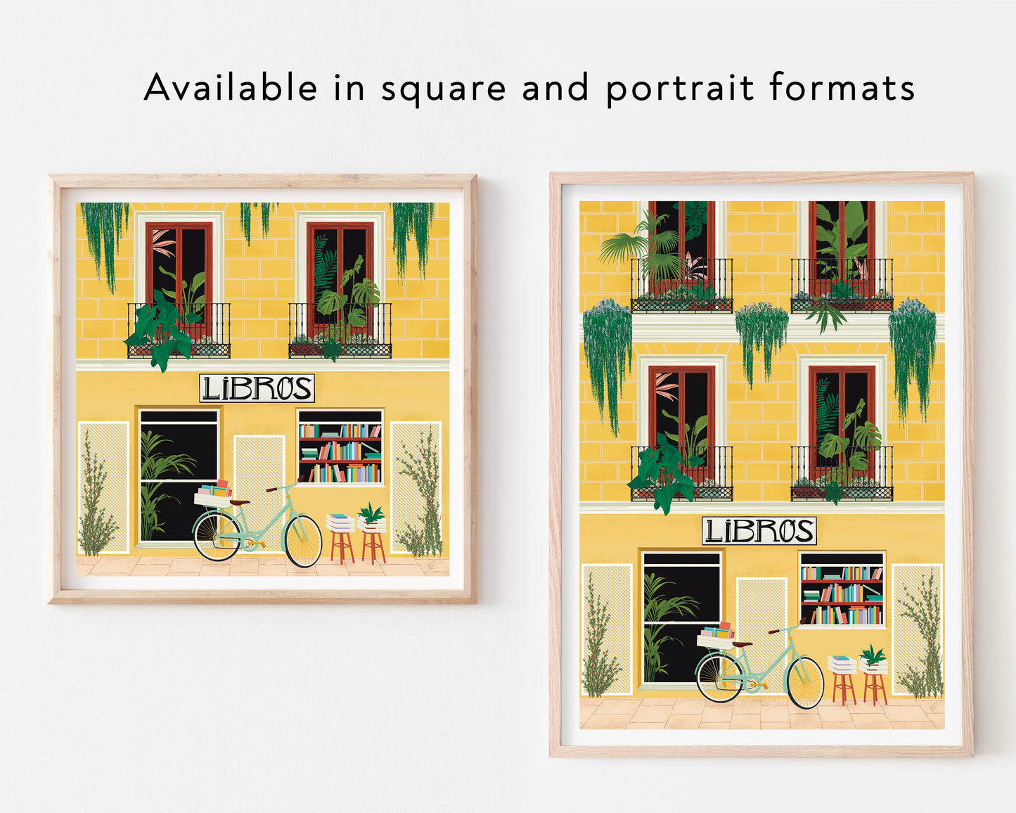 Madrid Libros Bookshop Art Print