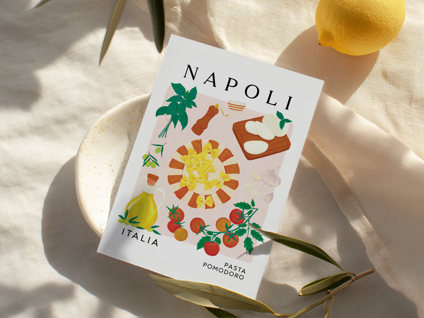 Napoli Pasta Pomodoro Art Print