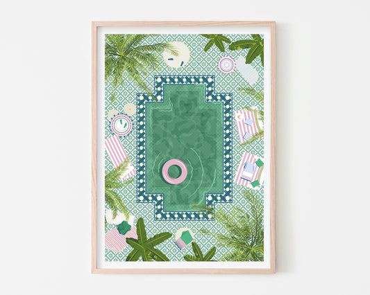 Moroccan Riad (Aerial View) Art Print
