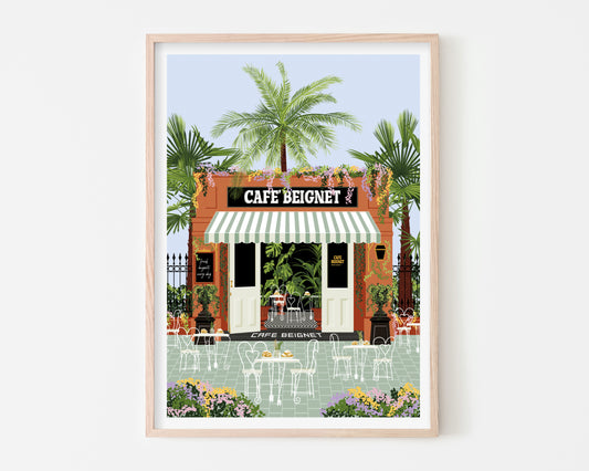 New Orleans Cafe Beignet Art Print