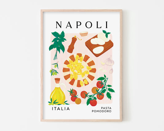 Napoli Pasta Pomodoro Art Print