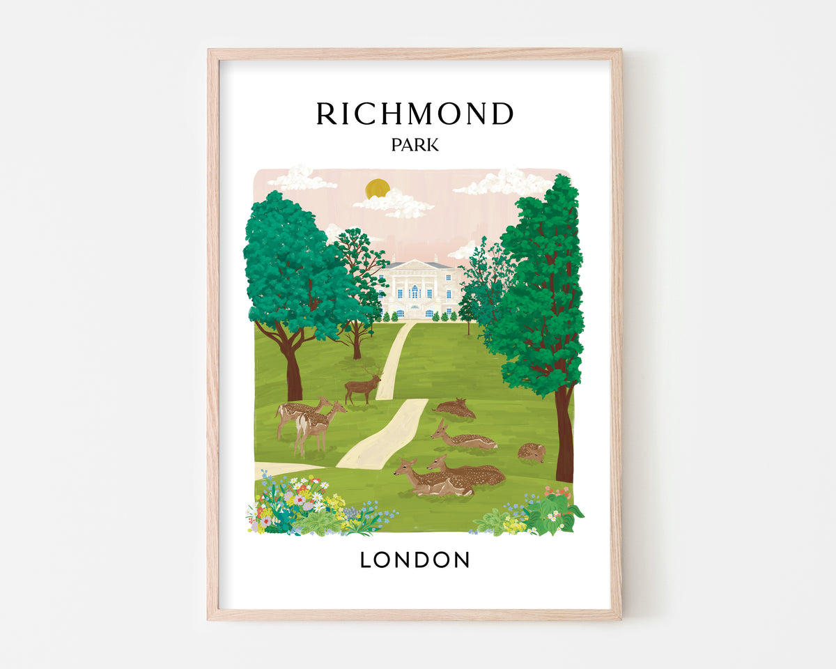 Richmond Park South London Art Print SUPER SECONDS FESTIVAL