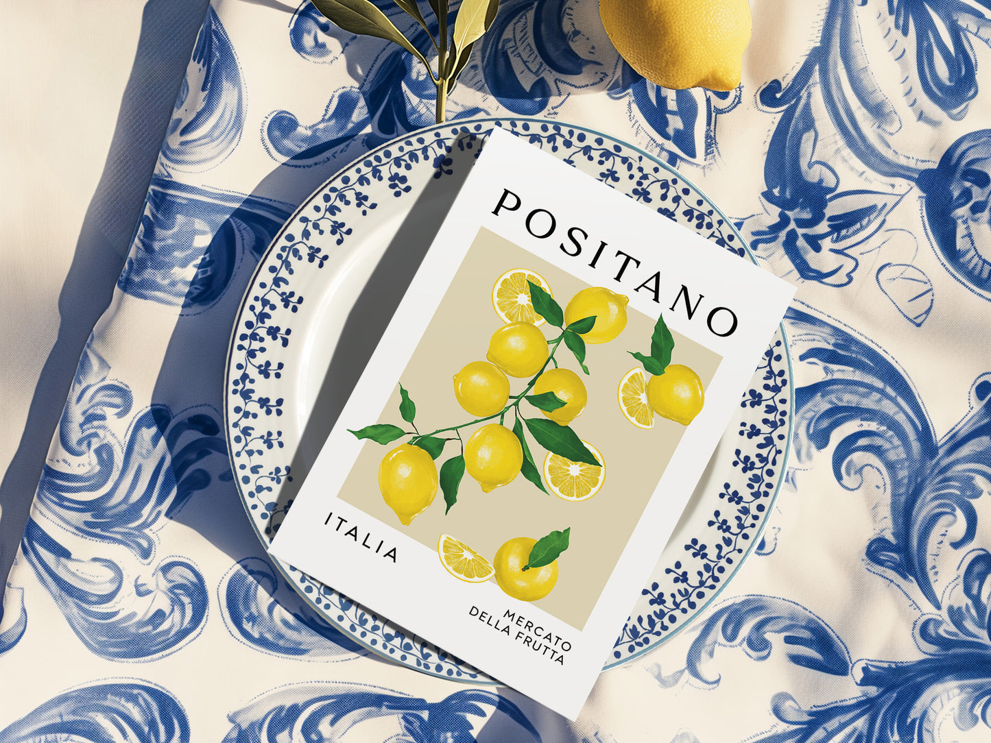 Positano Lemons Art Print