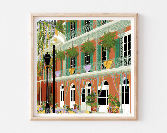 New Orleans Mardi Gras Art Print