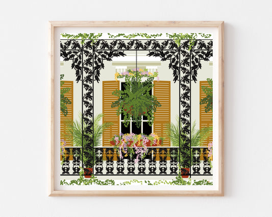 New Orleans Balcony Art Print