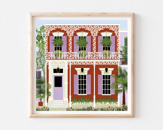 New Orleans French Quarter House Art Print