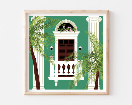 Puerto Rican Balcony Art Print