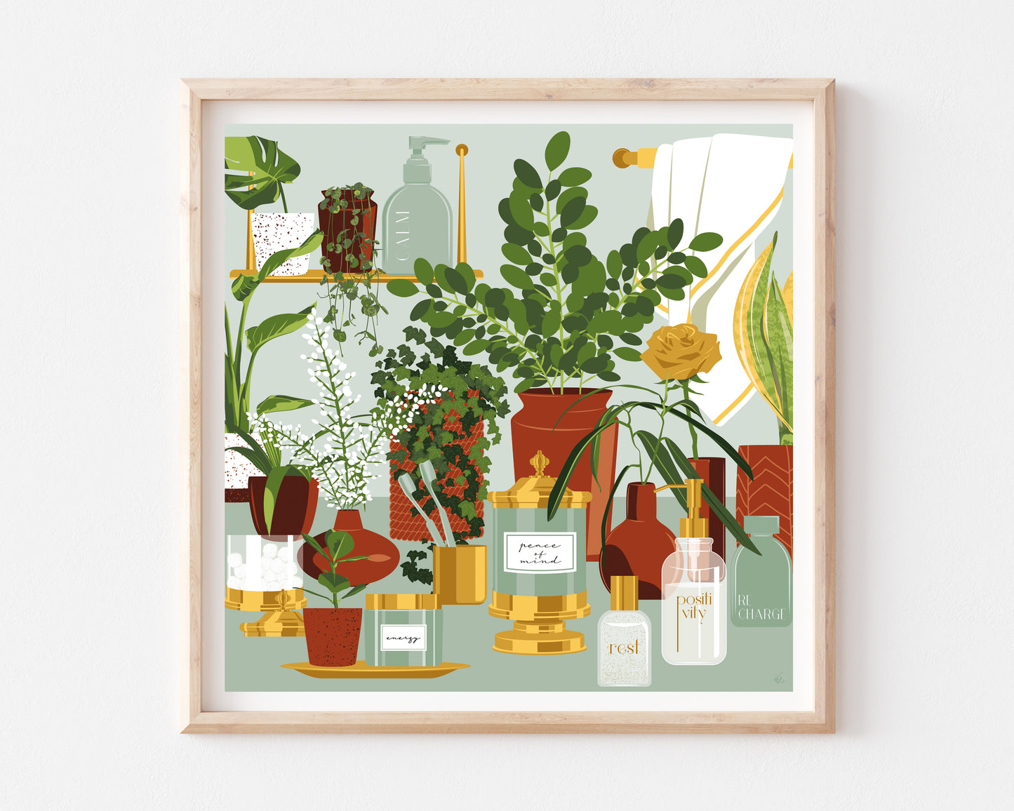 Self Care Ingredients Art Print