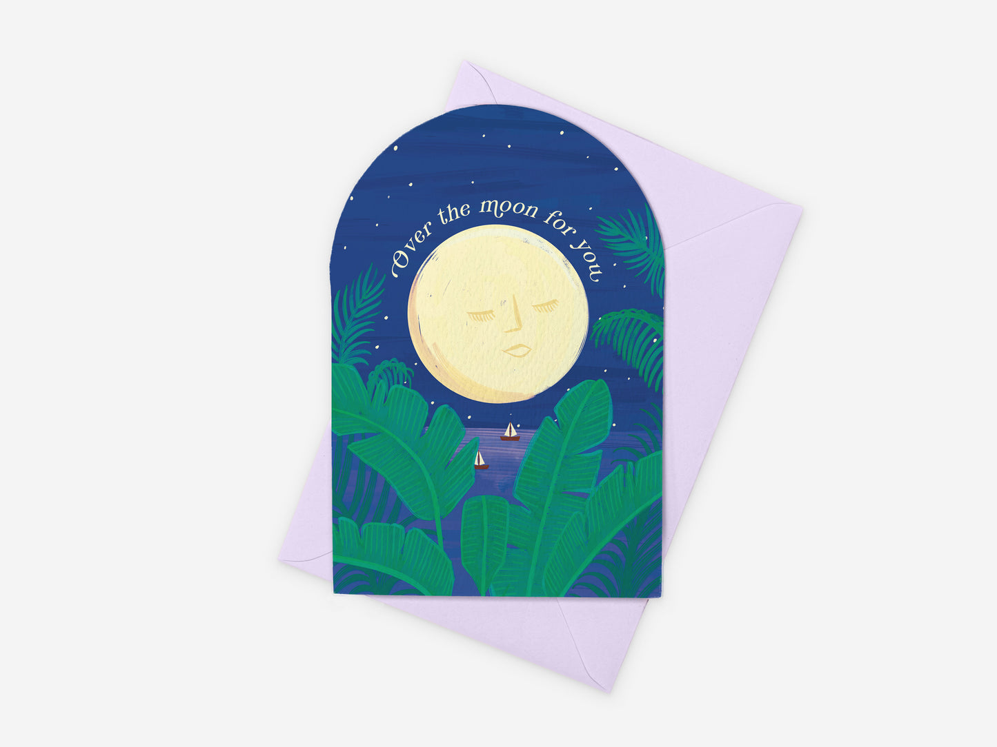 Over the Moon for You Greeting Card