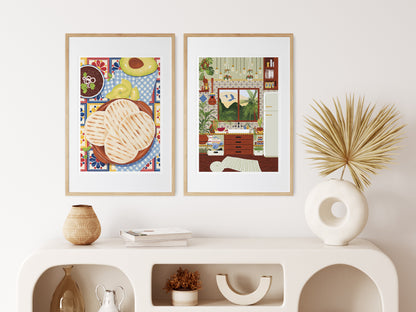 Arepas & Tiles Art Print