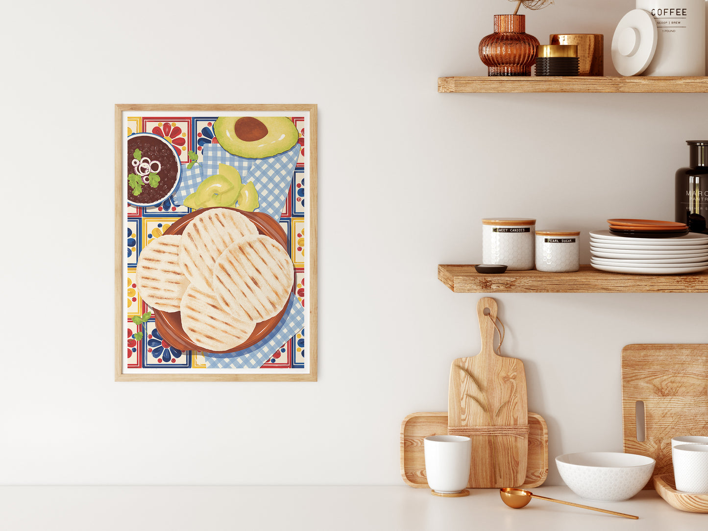 Arepas & Tiles Art Print
