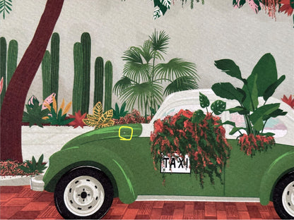 Mexico City Taxi Art Print SUPER SECONDS FESTIVAL
