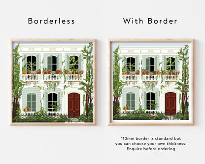 New Orleans Garden District House Art Print