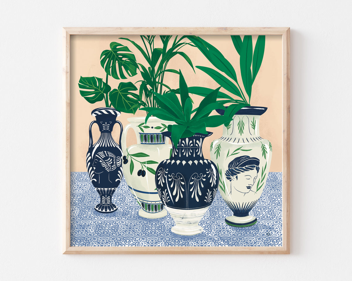 Greek Potted Plants Art Print SUPER SECONDS FESTIVAL