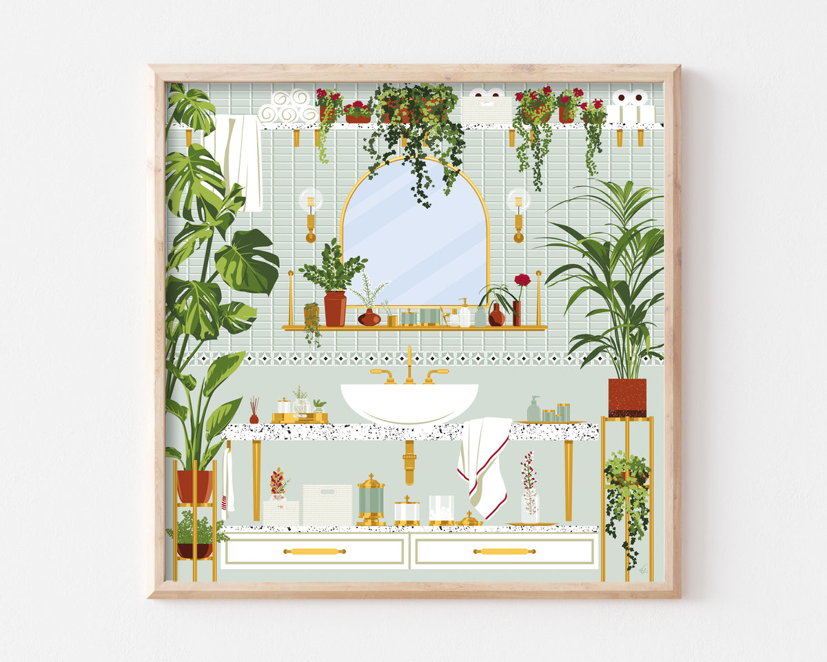 Mint Green Rest Room Art Print SUPER SECONDS FESTIVAL