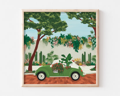 Mexico City Taxi Art Print SUPER SECONDS FESTIVAL