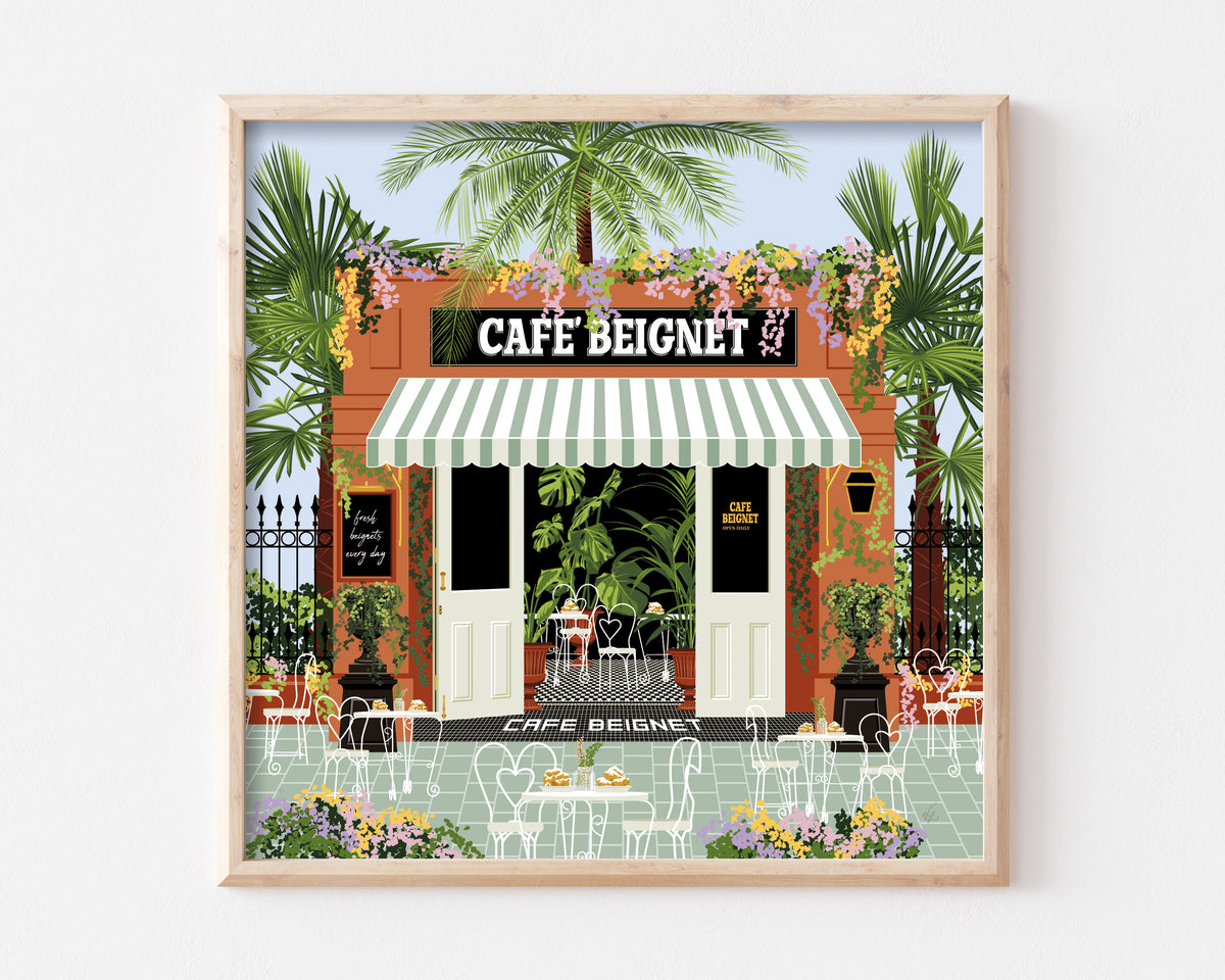 New Orleans Cafe Beignet Art Print SUPER SECONDS FESTIVAL