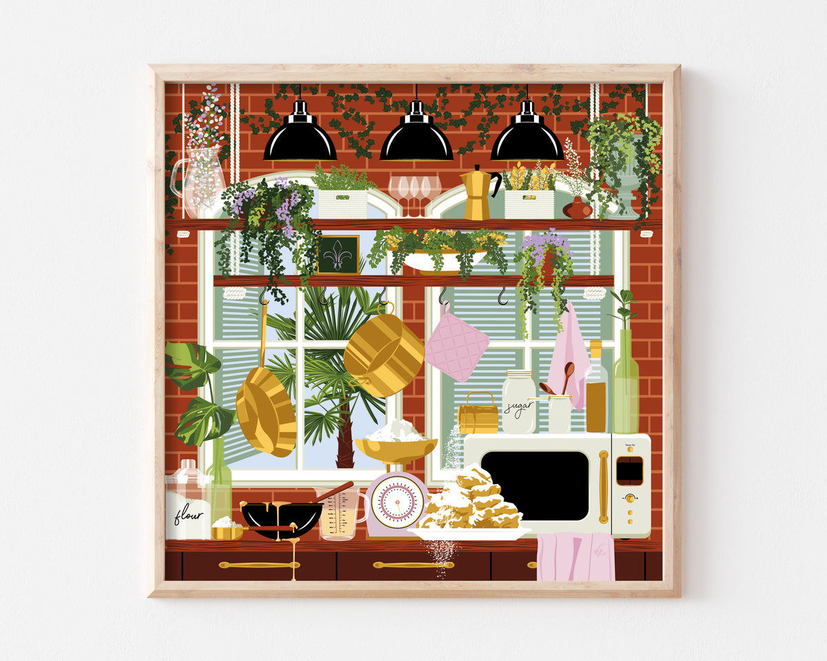 New Orleans Kitchen Art Print SUPER SECONDS FESTIVAL