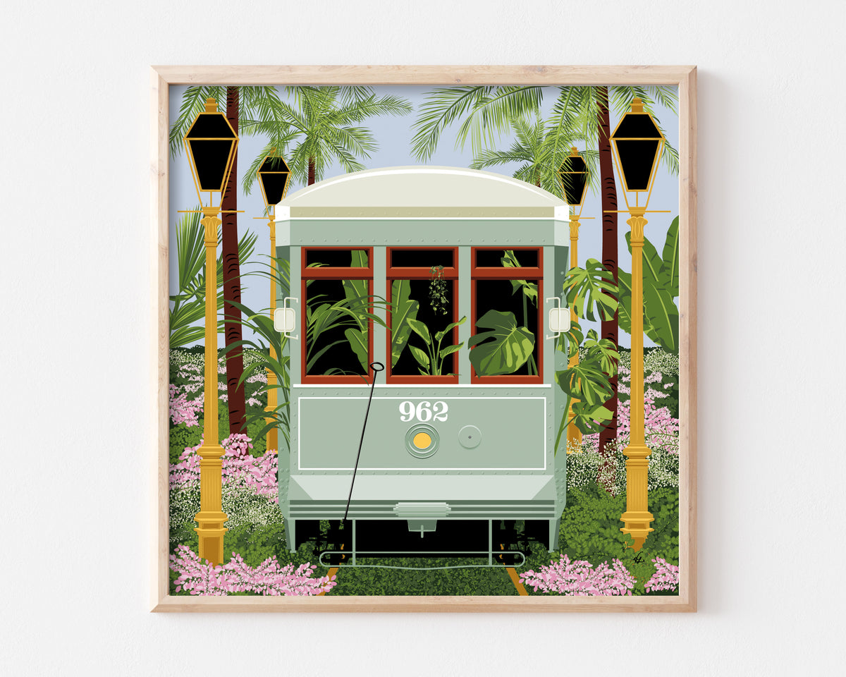 New Orleans Streetcar Art Print SUPER SECONDS FESTIVAL