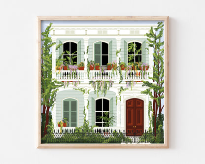 New Orleans Garden District House Art Print SUPER SECONDS FESTIVAL