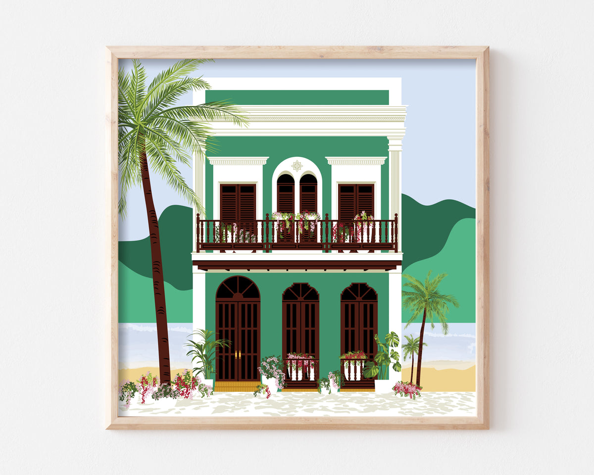 Puerto Rican Green House Art Print SUPER SECONDS FESTIVAL