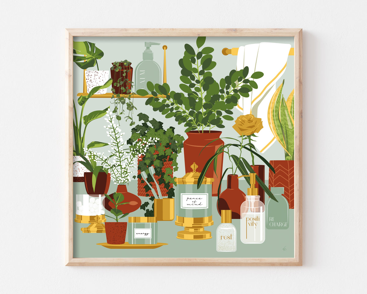 Self Care Ingredients Art Print SUPER SECONDS FESTIVAL