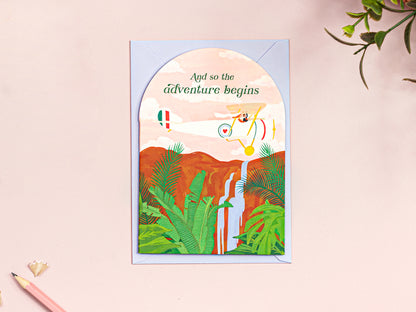 And so the Adventure Begins Greeting Card