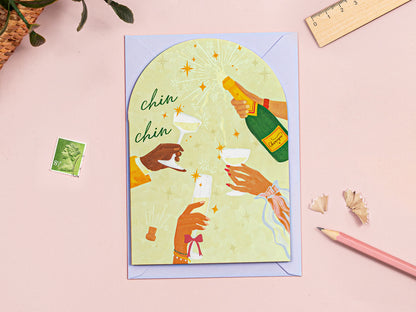 Chin Chin Greeting Card
