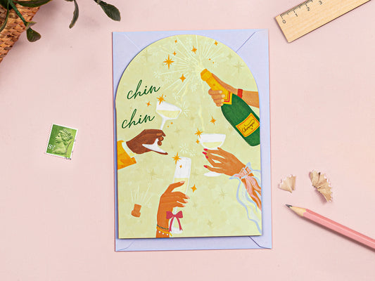 Chin Chin Greeting Card