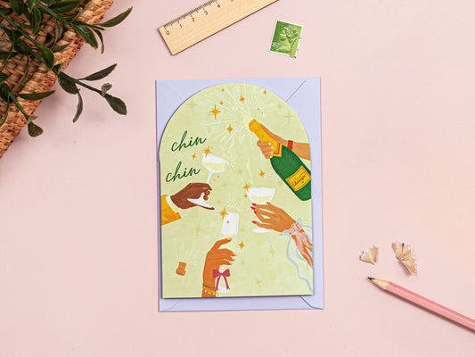 Chin Chin Greeting Card