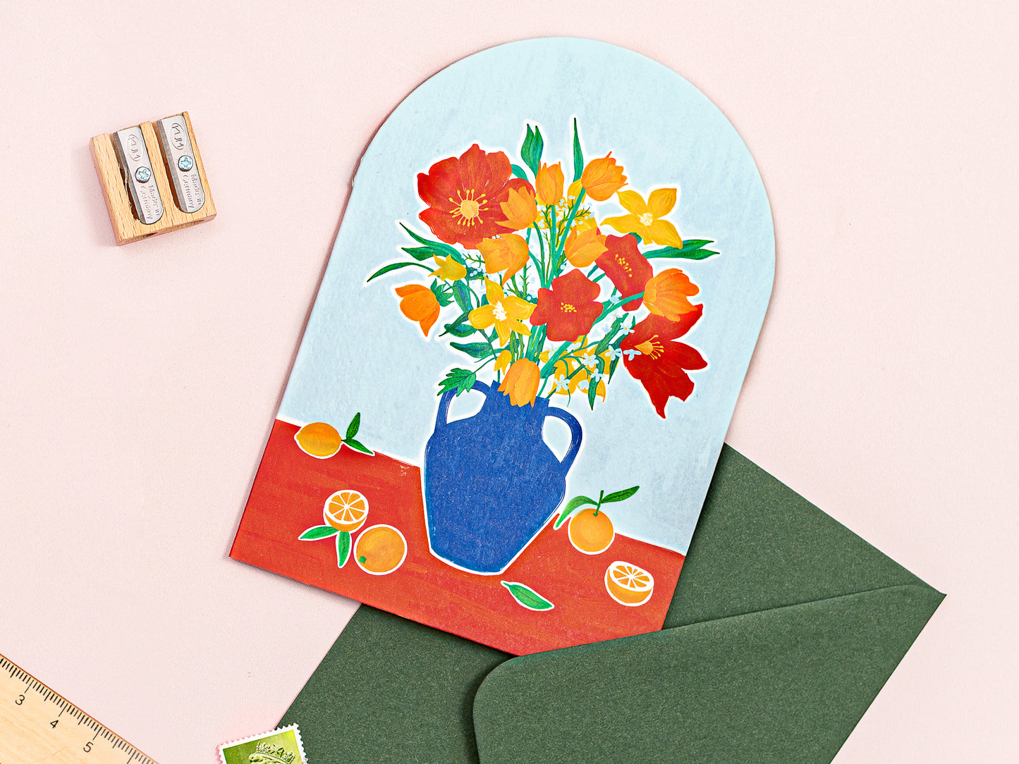 Citrus and Flowers Any Occasion Greeting Card