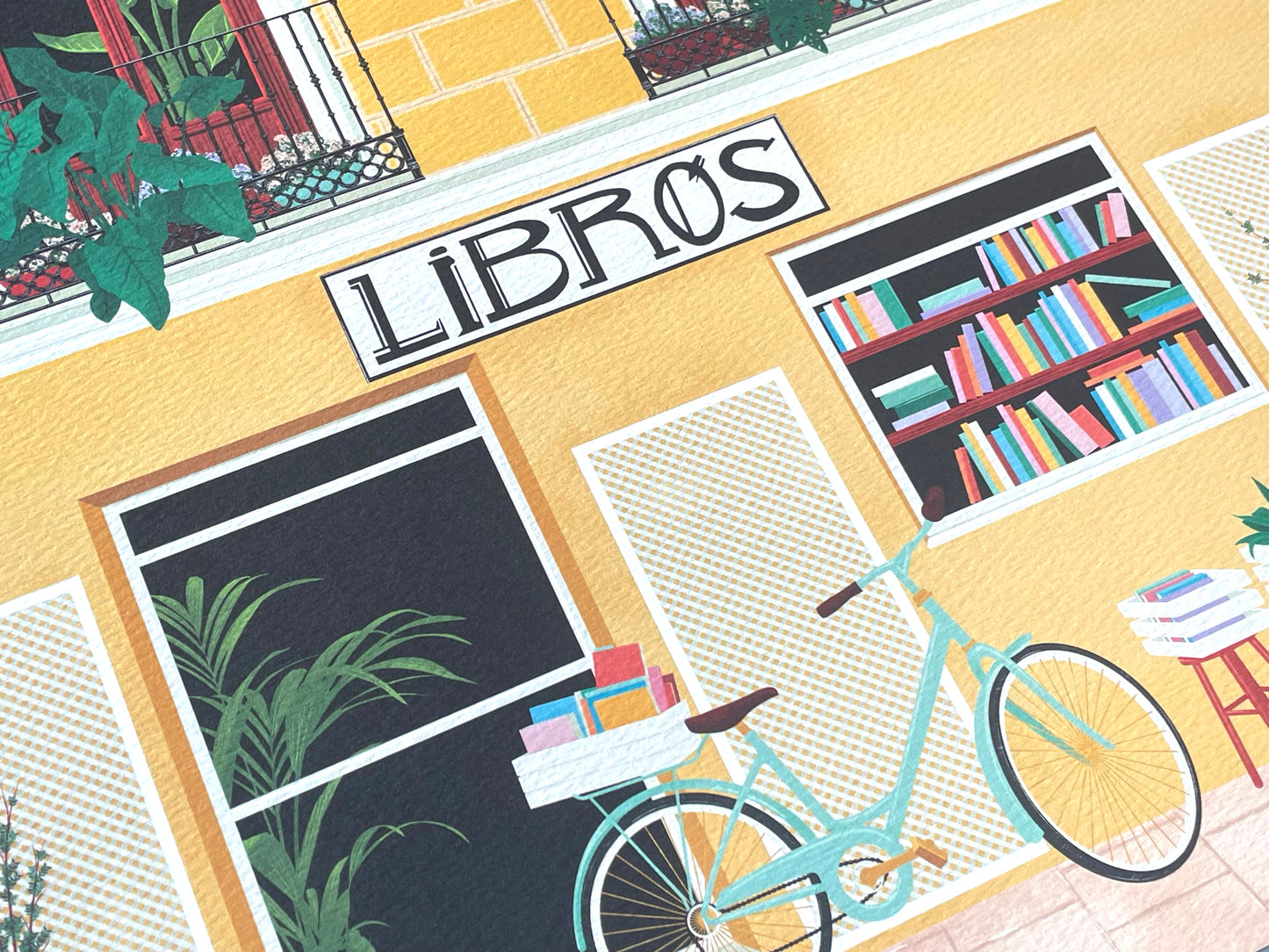 Madrid Libros Bookshop Art Print