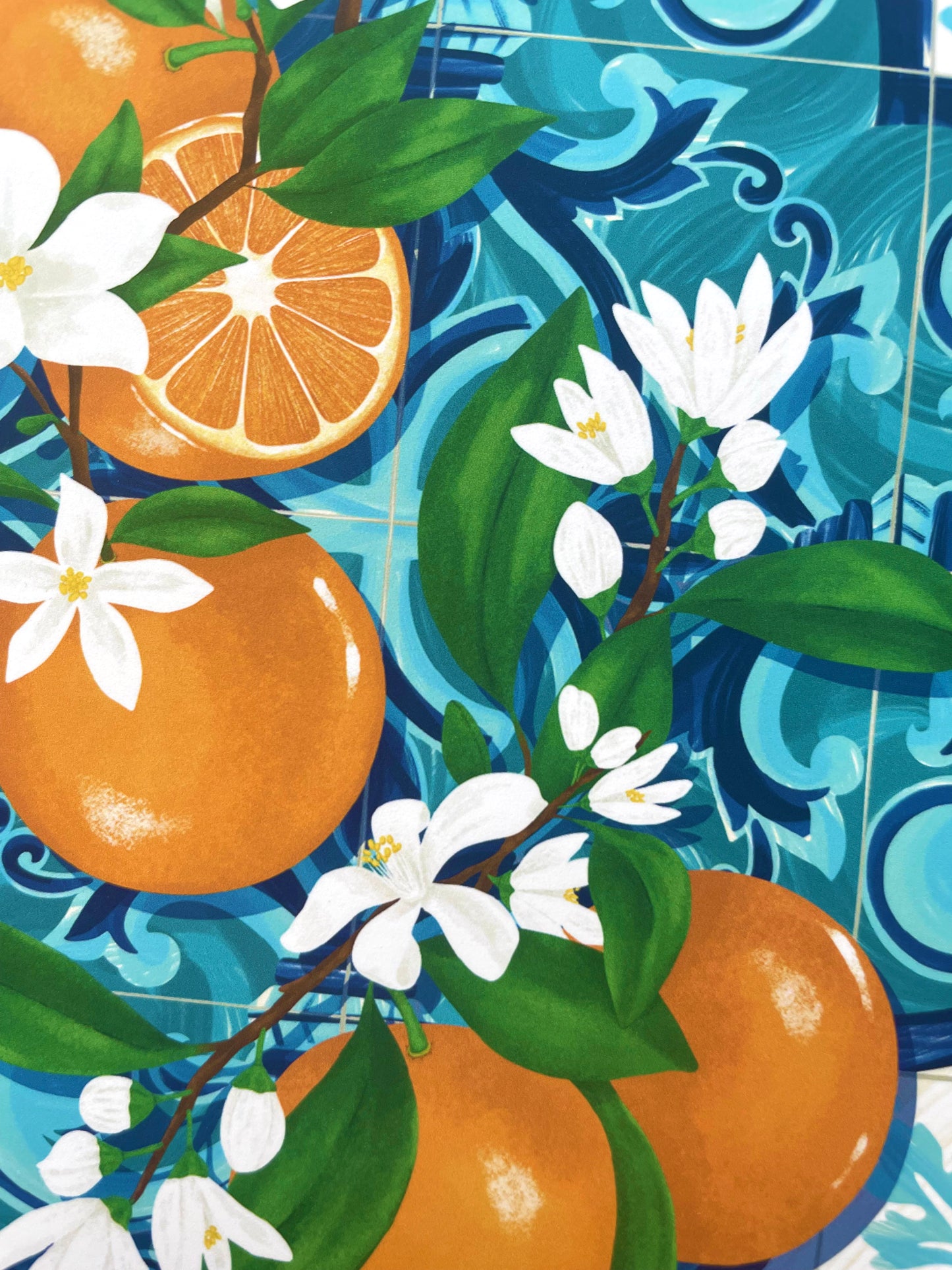 Oranges & Tiles Art Print