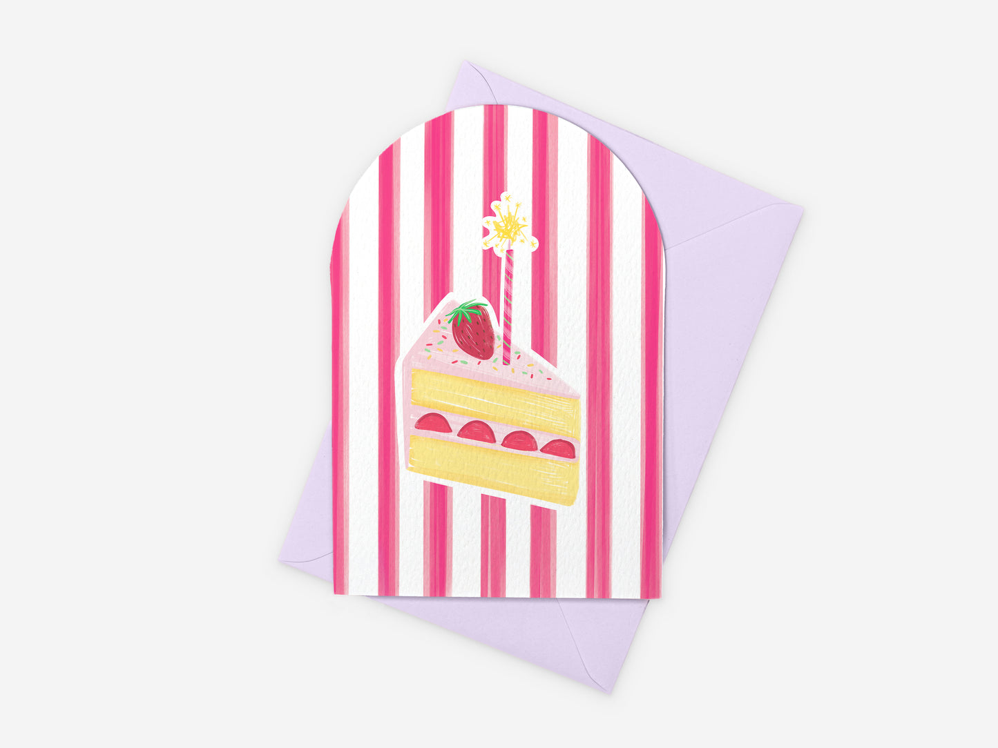Strawberry Cake Greeting Card