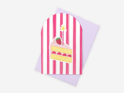 Strawberry Cake Greeting Card
