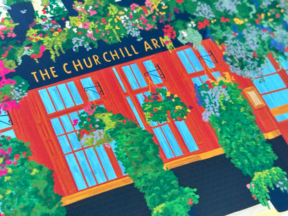Kensington The Churchill Arms Art Print