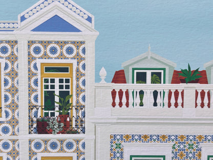 Lisbon Balconies Art Print